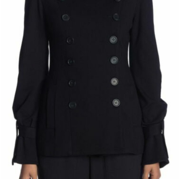 Bailey 44 black double breasted knit  jacket M - Picture 1 of 8